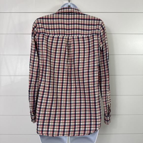 Madewell Palma Plaid Flannel Boy Button Front Shirt Multicolor sz XS - Picture 5 of 7